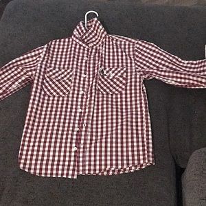 Button up plaid shirt